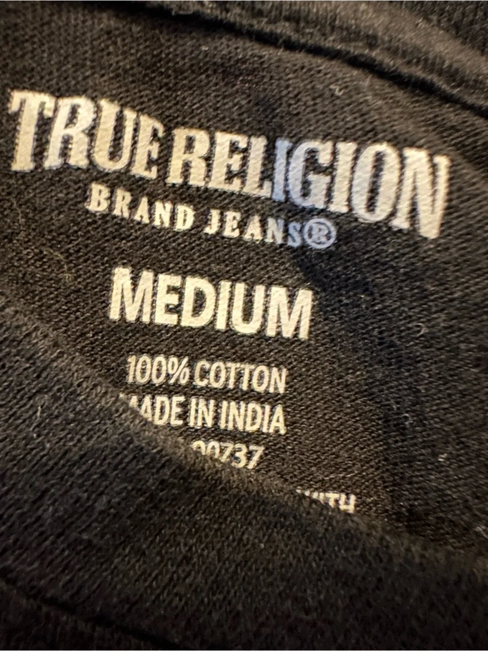 True Religion Men's Black Crewneck Logo T-Shirt